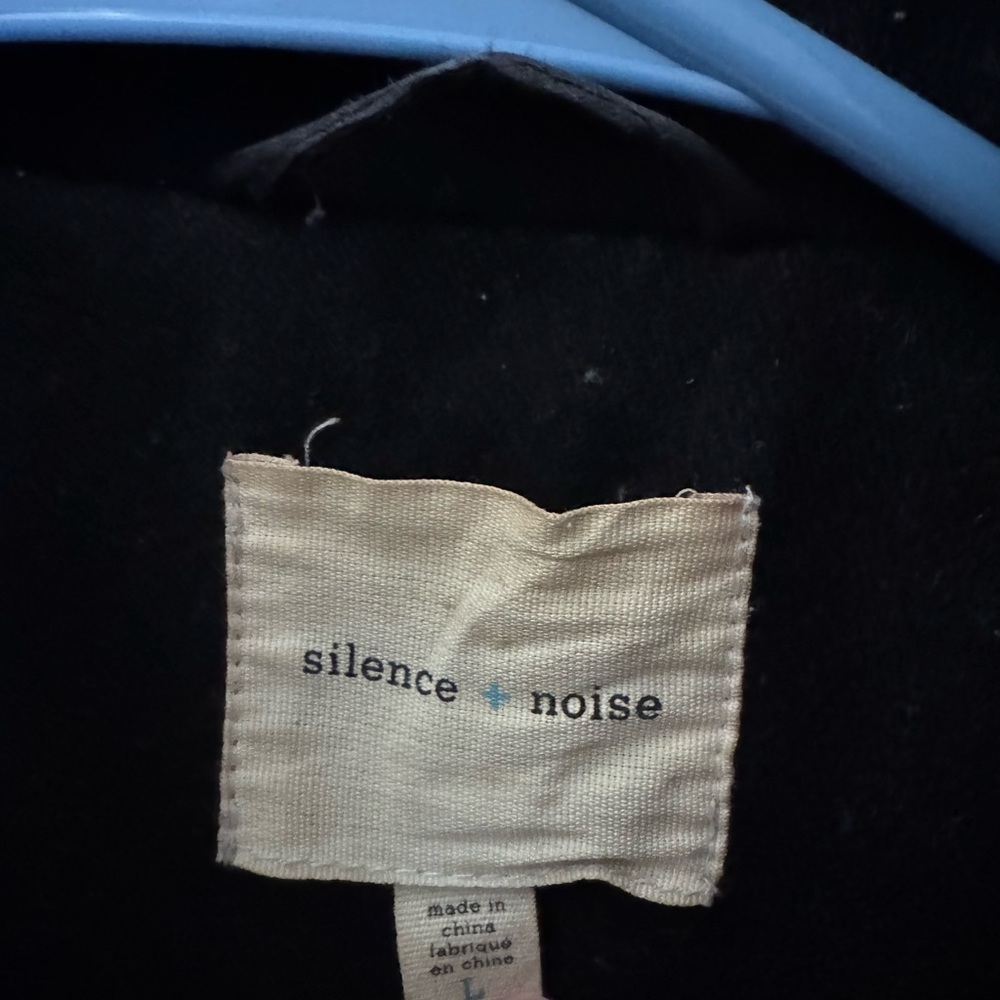 Silence + Noise Classic Black zipper Coat